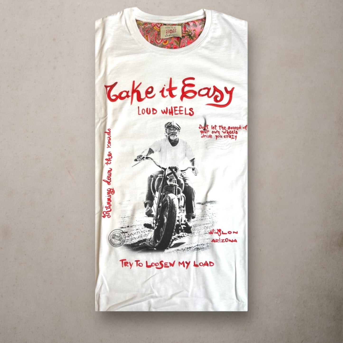 T-shirt Take it Easy White