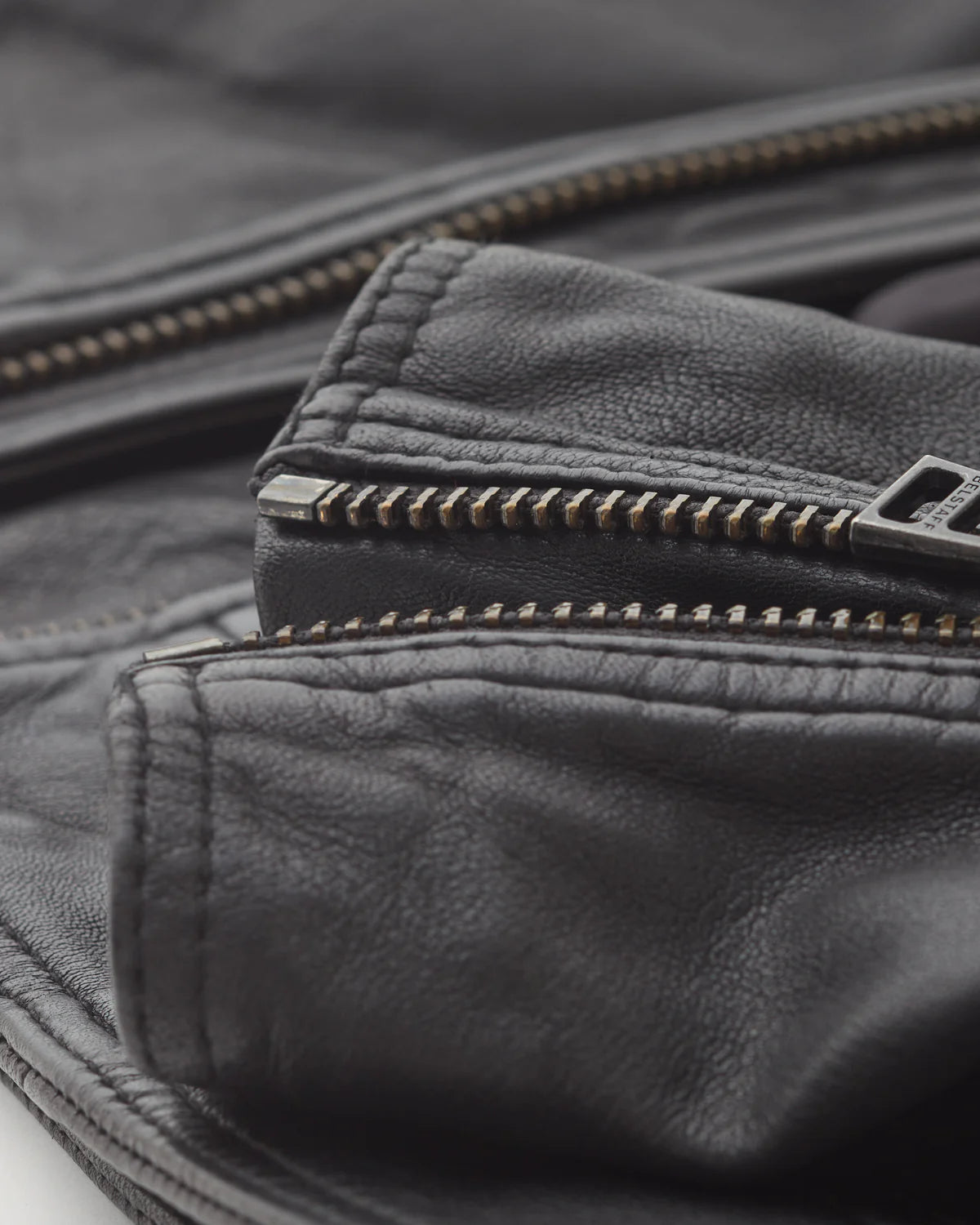 V Racer Jacket Cheviot Leather Black