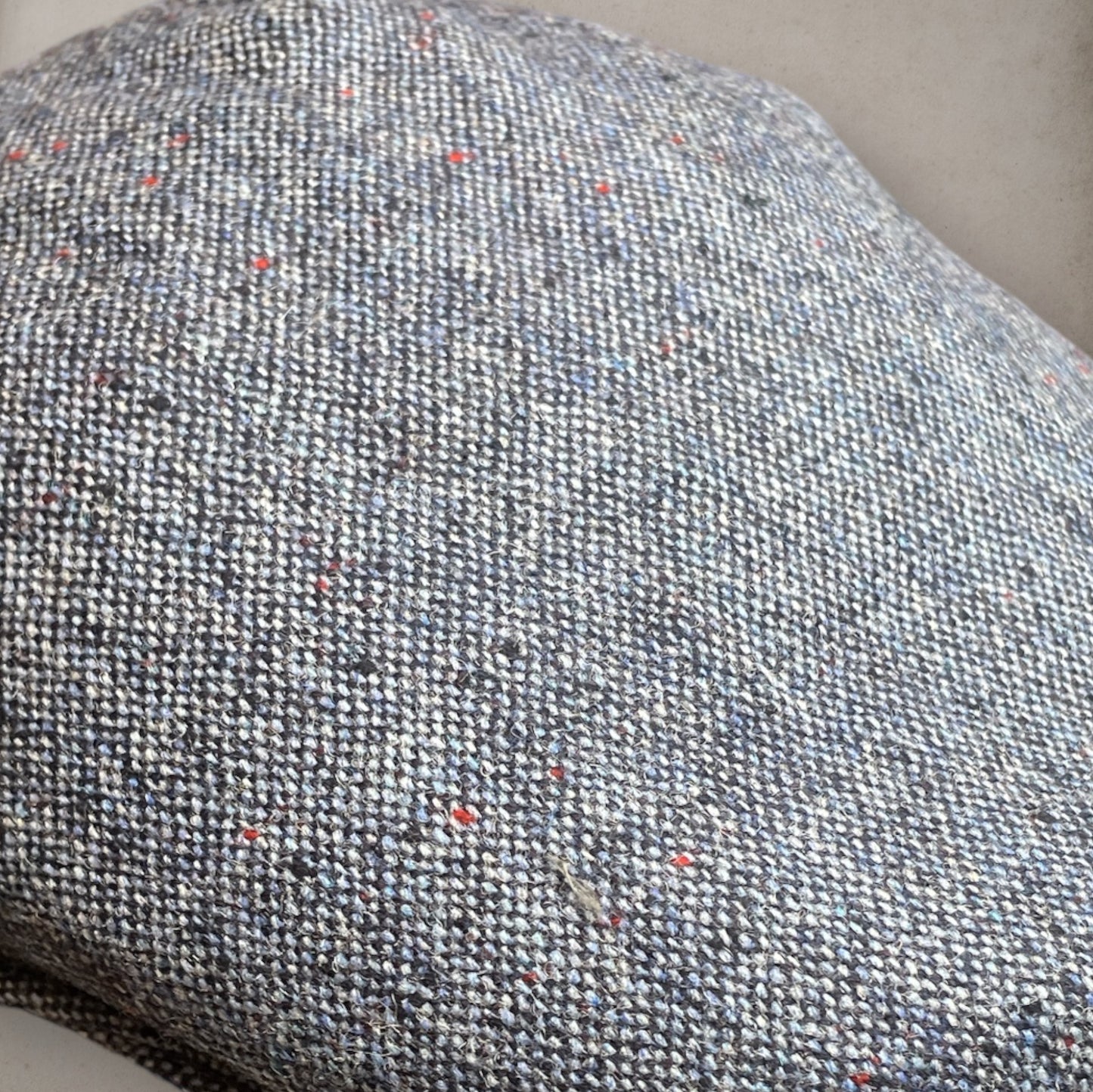 Navy Tweed Flat Hat