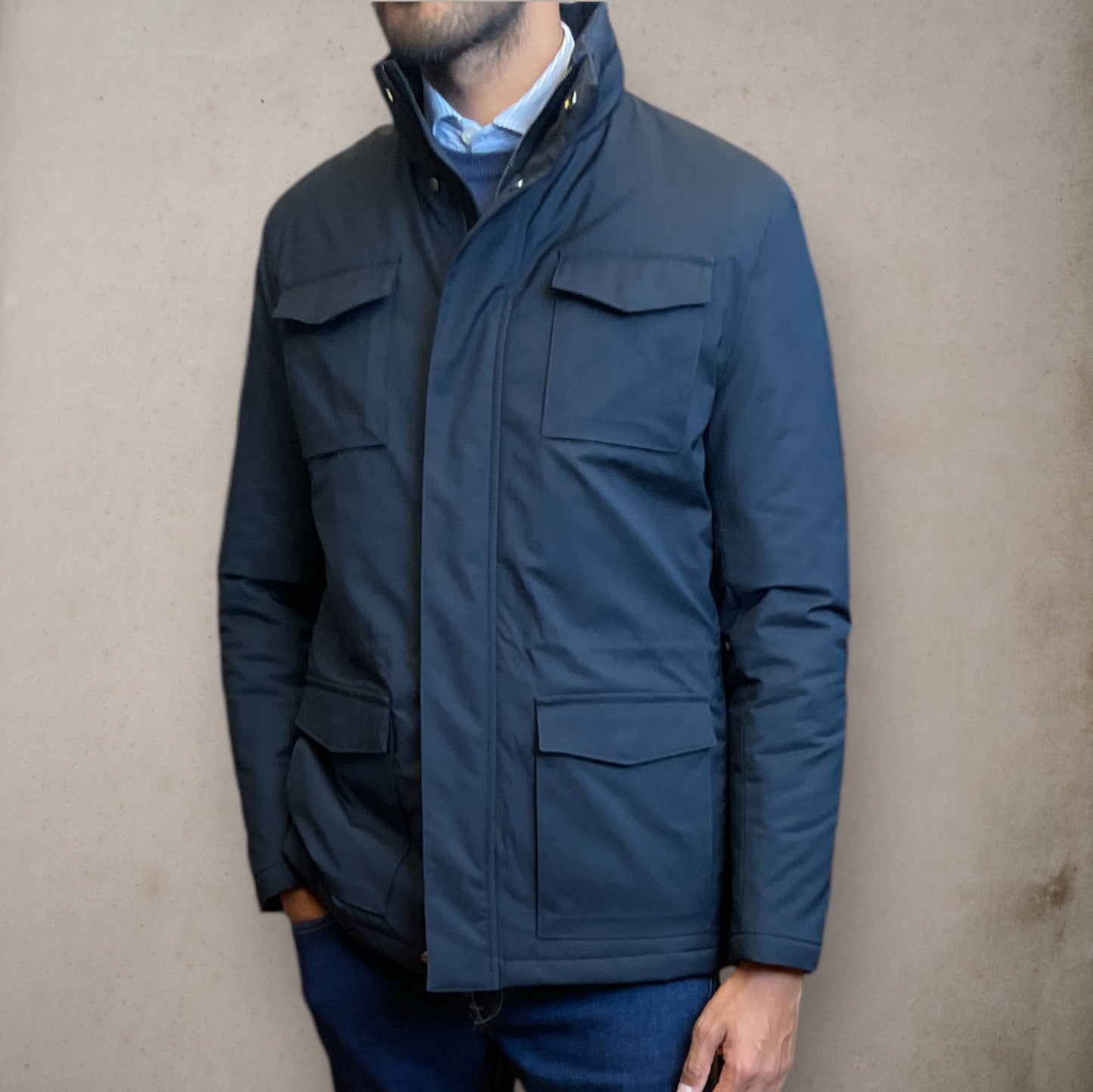 Field Jacket 6 tasche blu scuro
