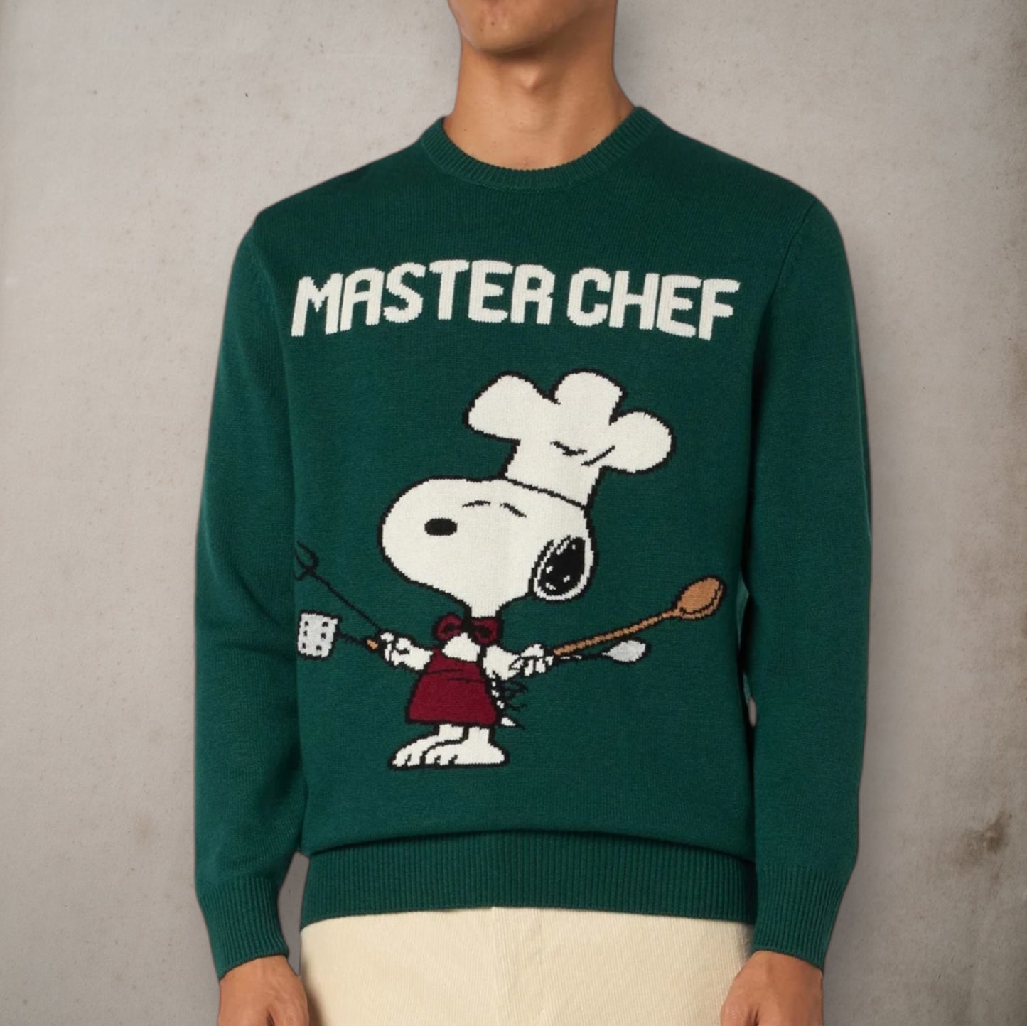 Green Sweater Snoopy Master Chef