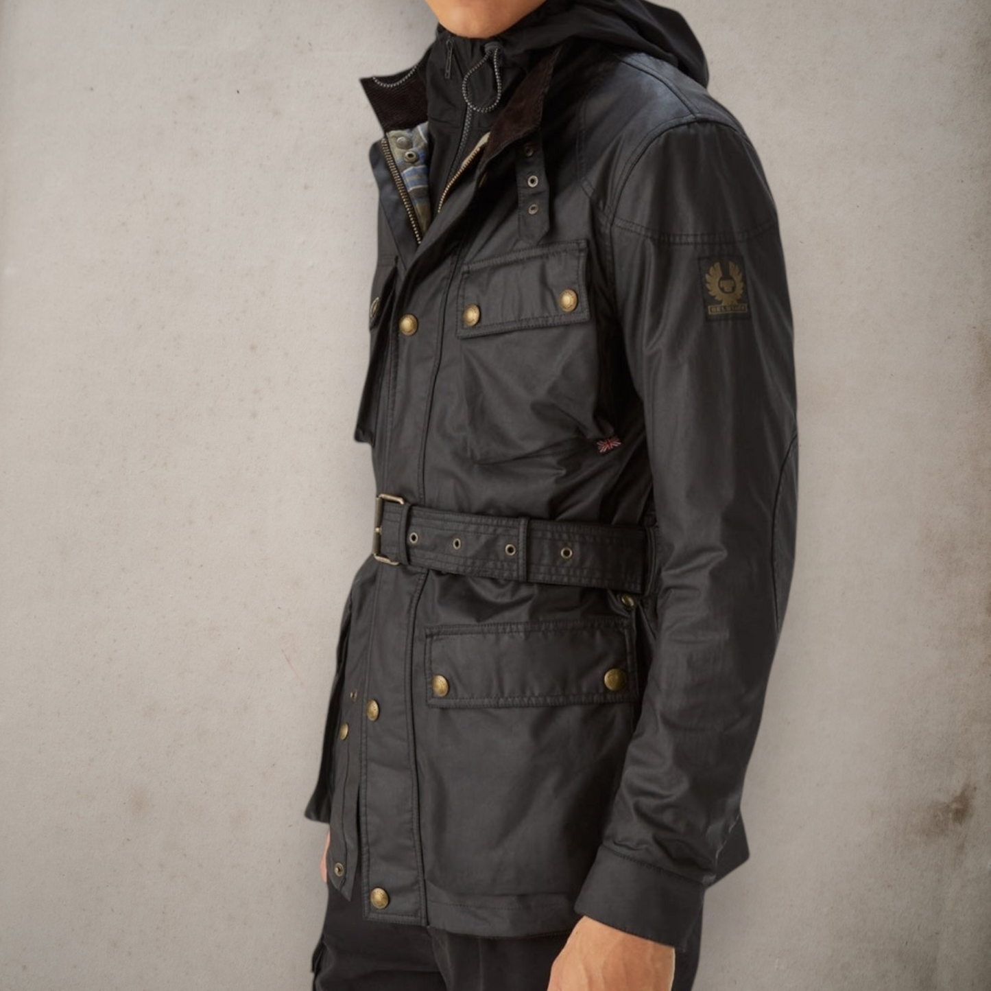 Giacca Trialmaster Cotone Cerato Nera