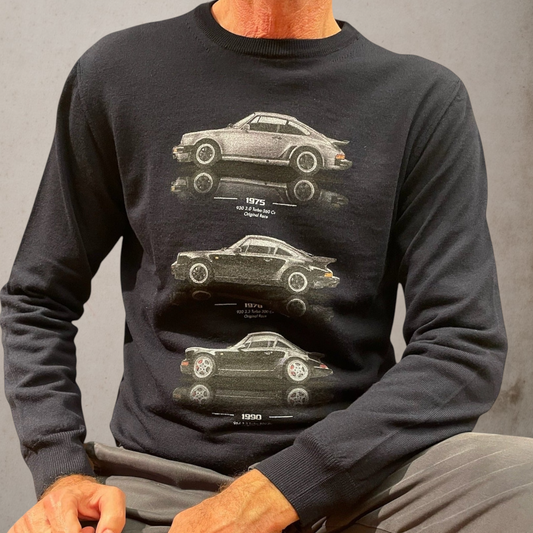 Sweater Wool Navy Carrera Turbo - Vaturi