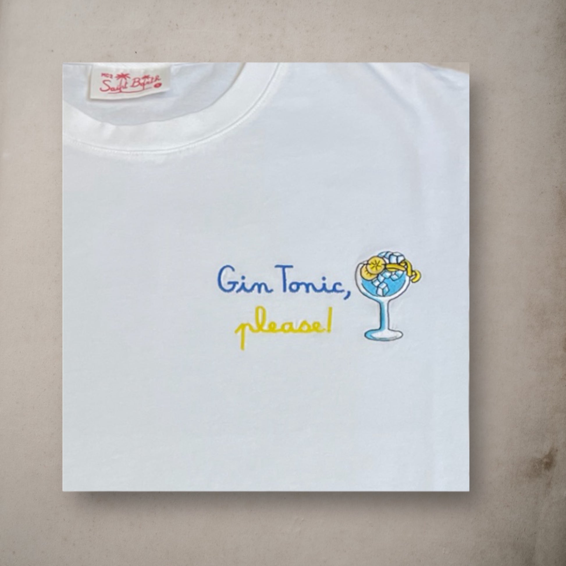 T-Shirt Glass Gin Please - Vaturi