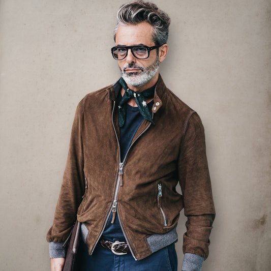 Perforated Suede Brown Jacket