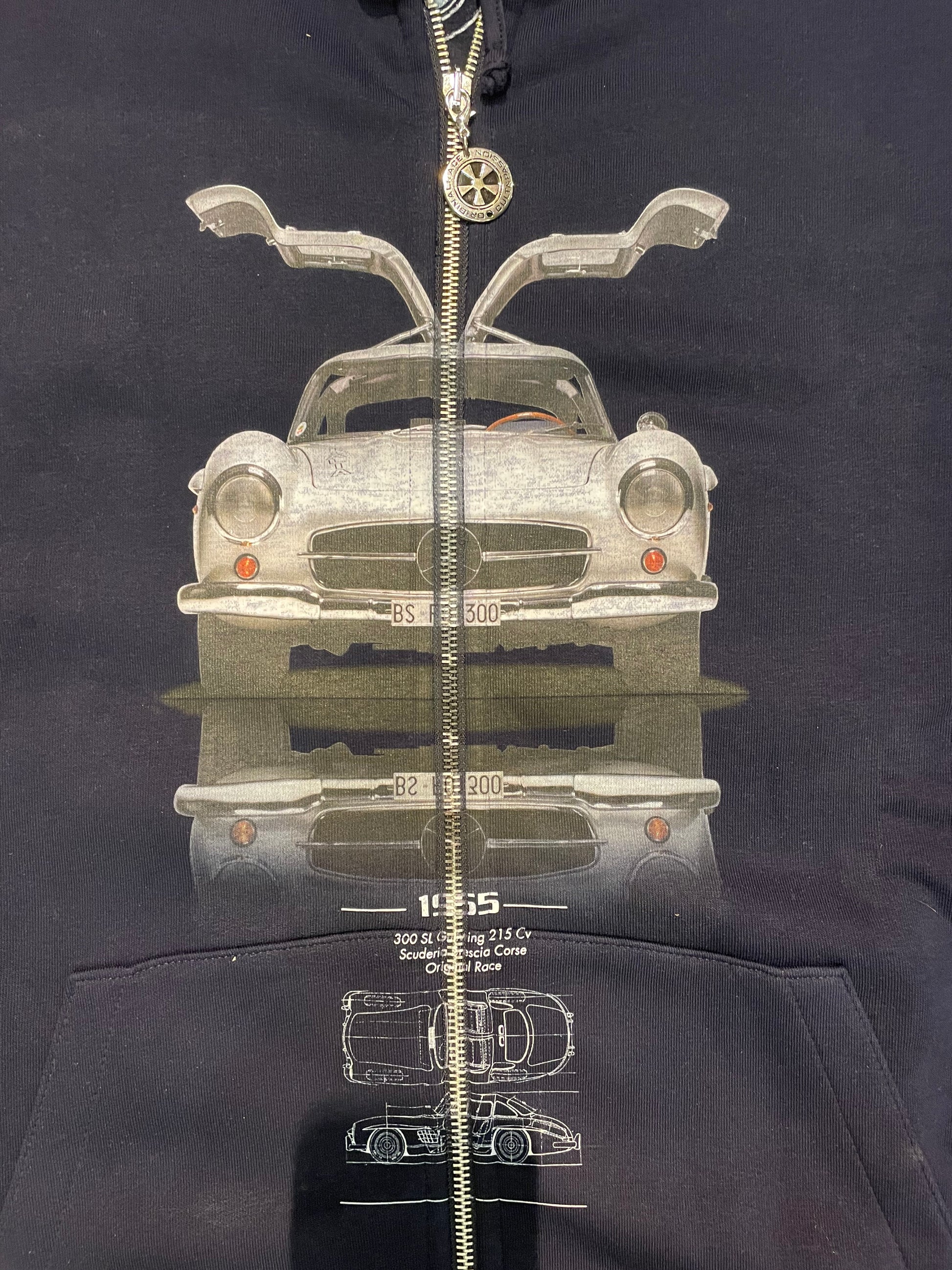 Sweatshirt Zip Mercedes Navy - Vaturi