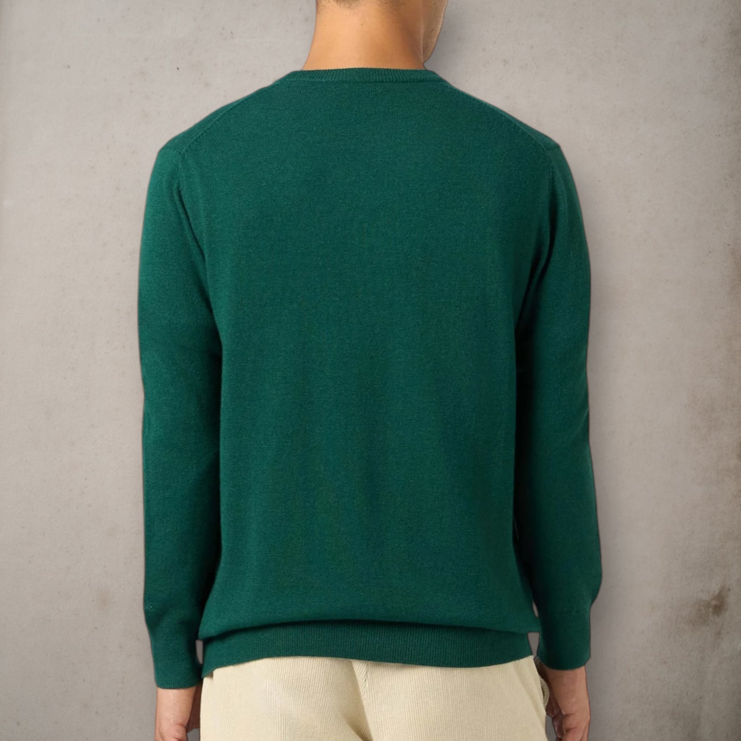 Maglione verde Scrooge solo ricamo in contanti