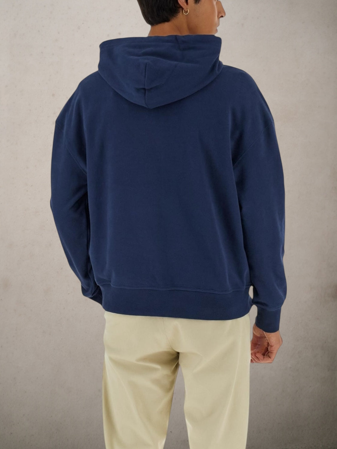 French  Navy Terry Hoodie - Bartolomeo
