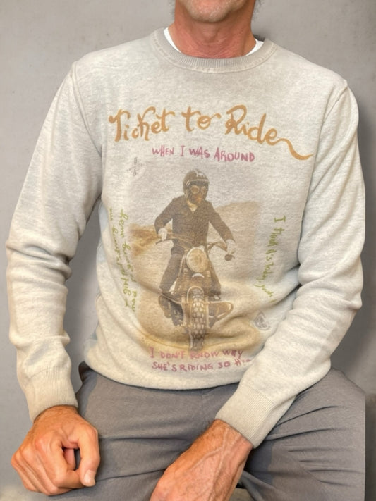 Sweater  Grey Tiket To Ride Reversible