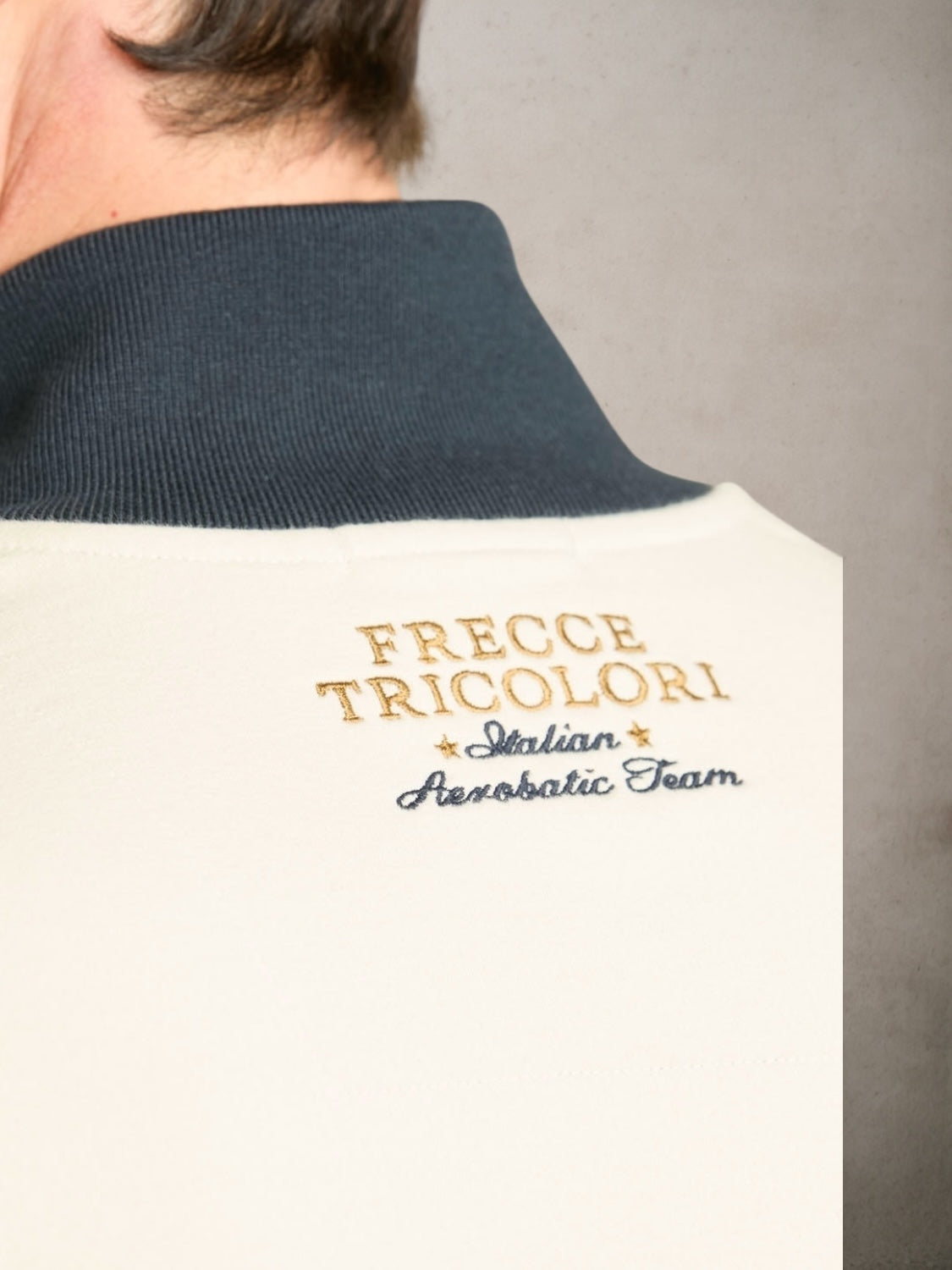 Frecce Tricolori Embroidered Sweatshirt  Ice/Navy