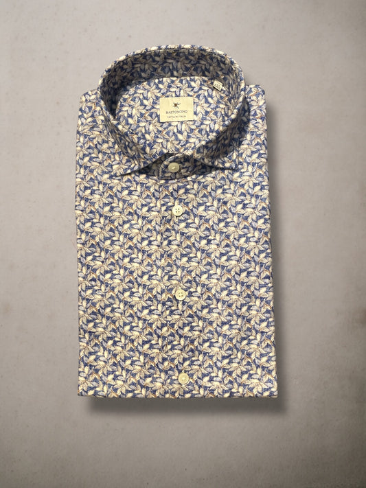 Light Blue Leaves  Shirt
