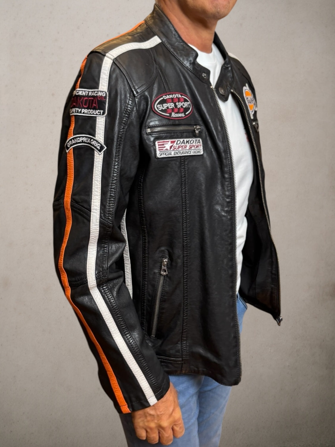 Black and Orange Biker