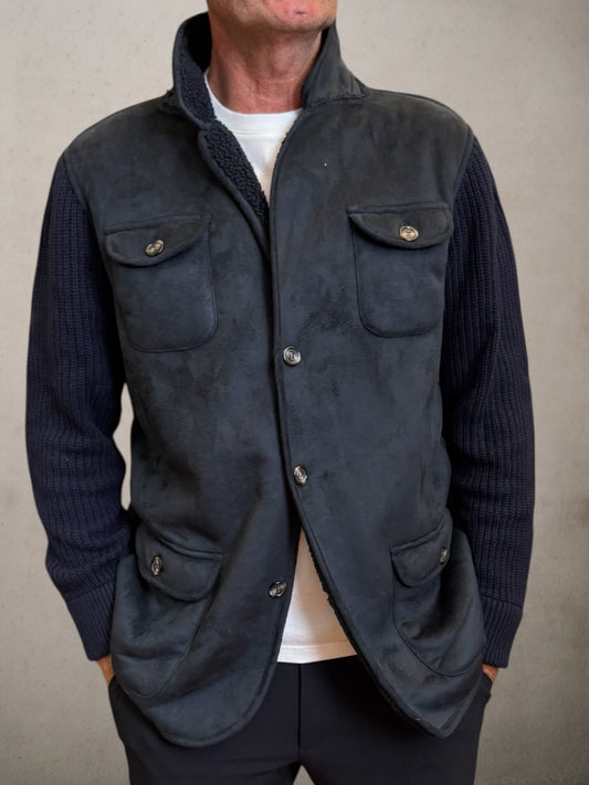 4-Pocket Microfibre And Wool Jacket