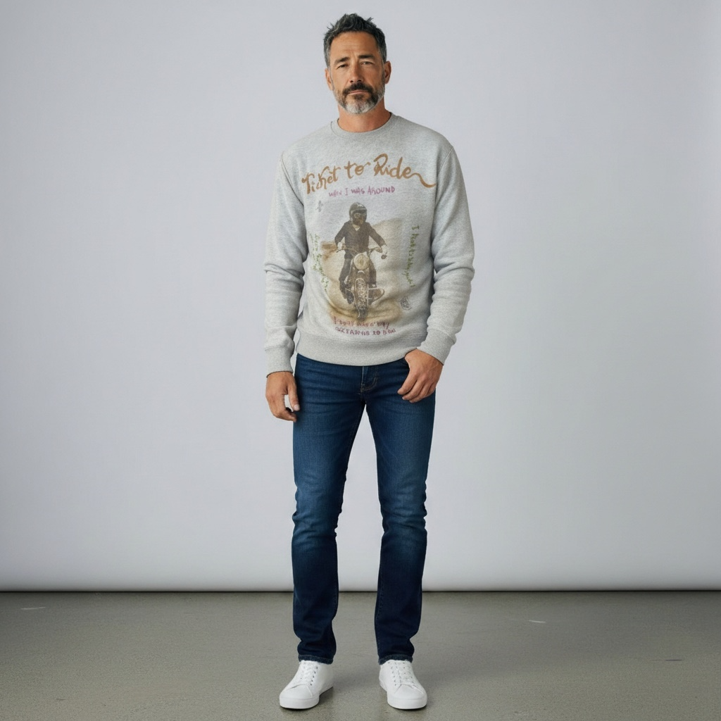 Sweater  Grey Ticket To Ride Reversible