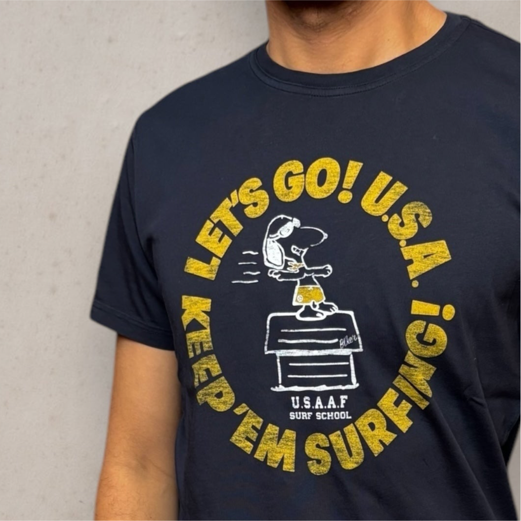 T-shirt Navy Let's Go