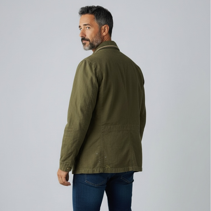Jacket  Micro Flowers Green
