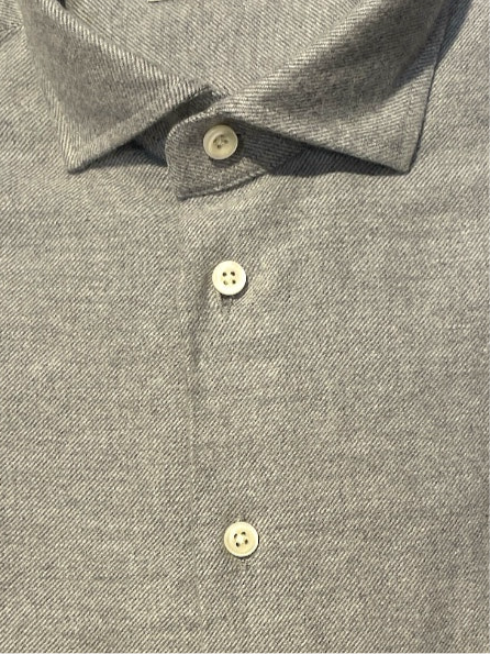 Warm Cotton and Cashmere Grey Shirt