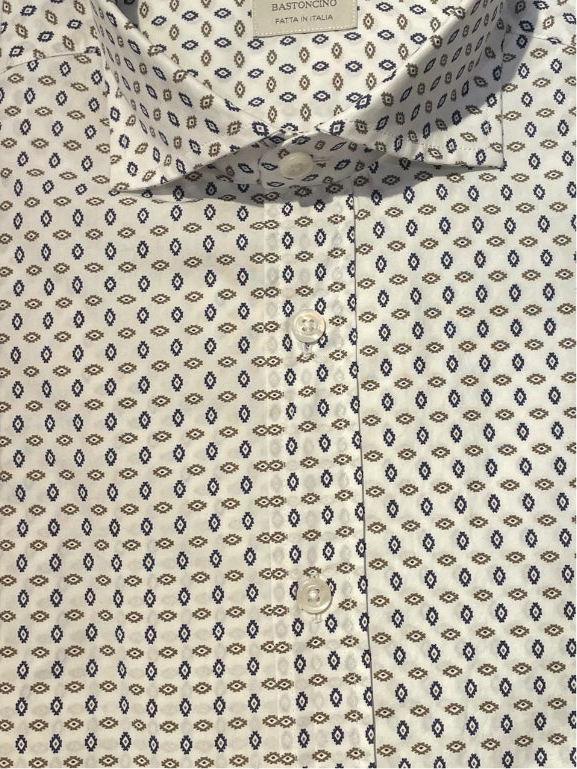 navy Brown Micro Eyes  Shirt