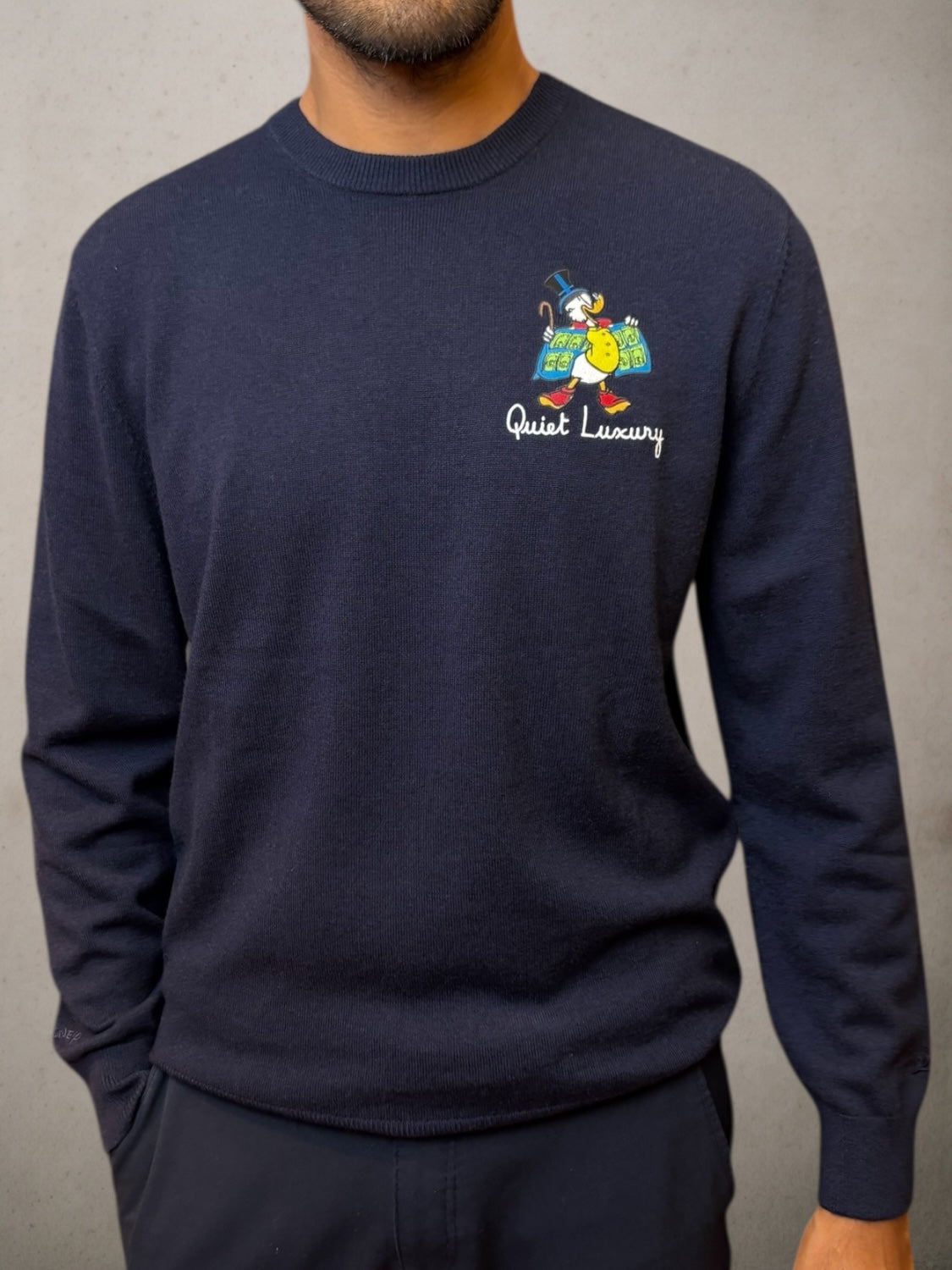 Crew Neck Sweater Uncle Scrooge Quiet Luxury