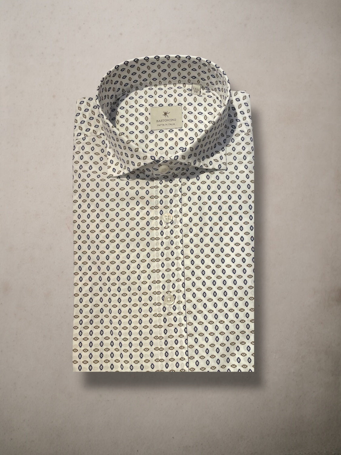 navy Brown Micro Eyes  Shirt
