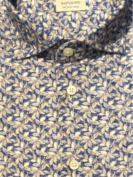 Light Blue Leaves  Shirt