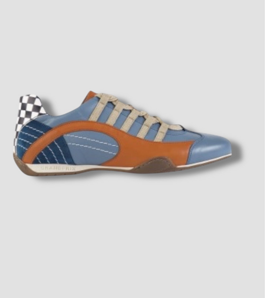 Racing  Flag Sneakers Light Blue