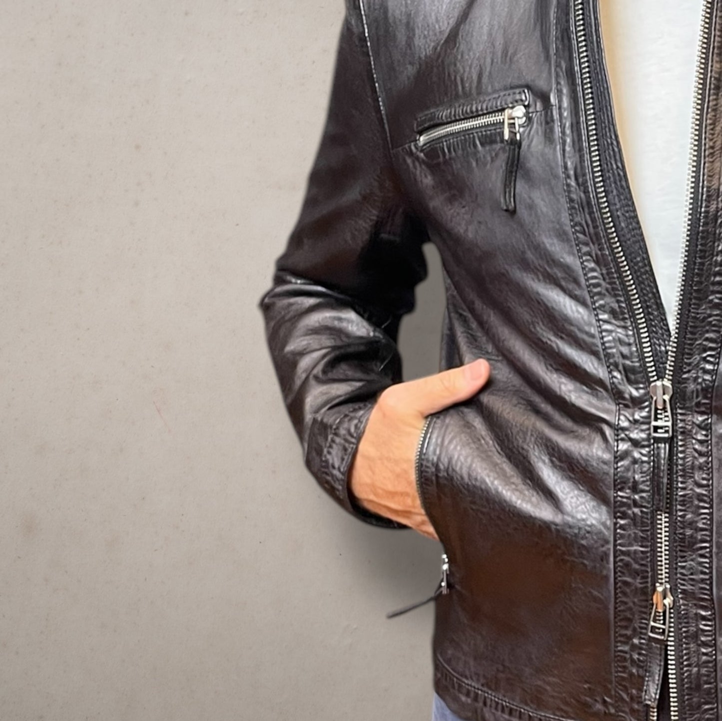 Black Biker Stright