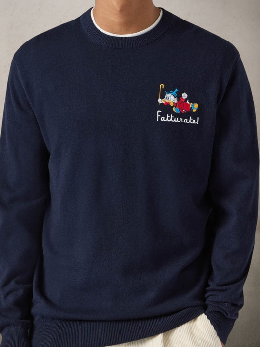 Crew Neck Sweater Uncle Scrooge Fatturate