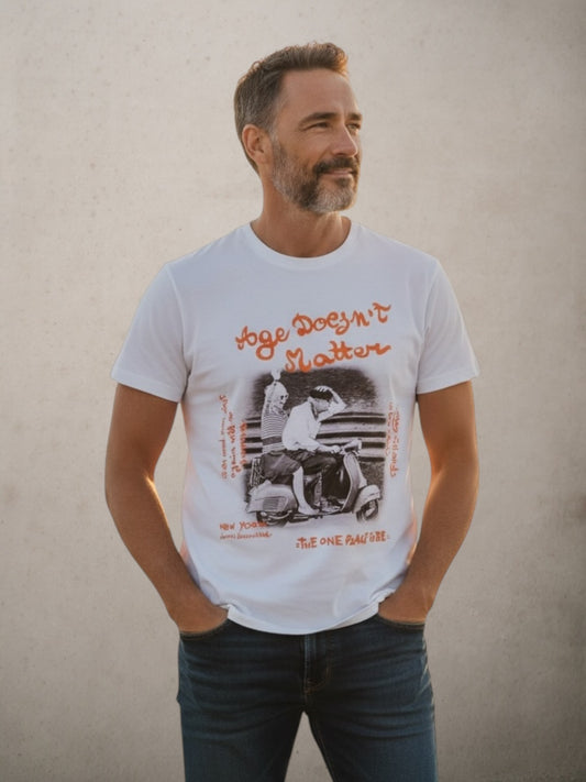 T-shirt Age Doesn't Matter White - Vaturi