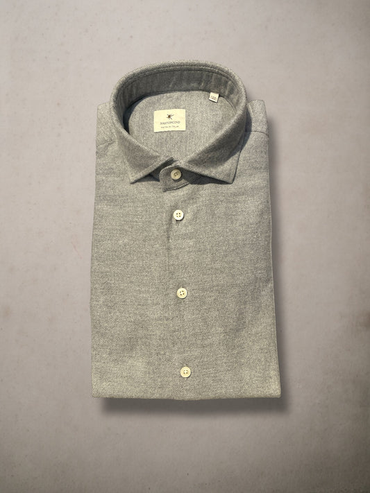 Warm Cotton and Cashmere Grey Shirt