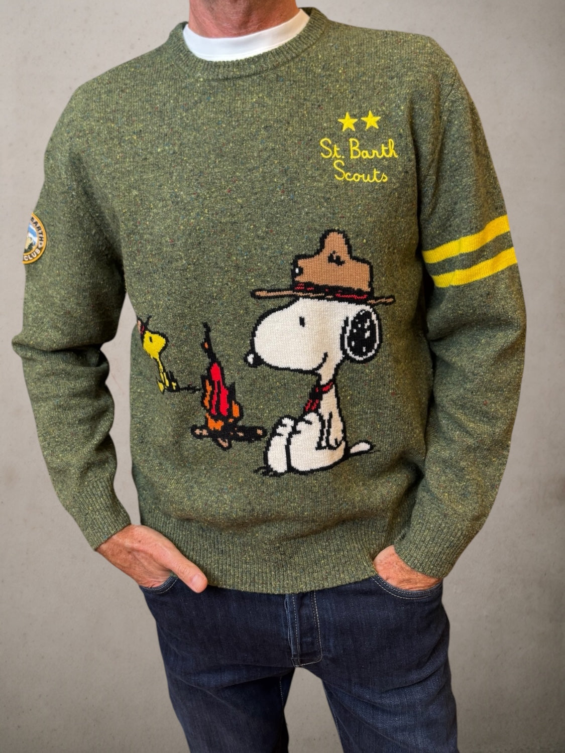 Green  Sweater  Snoopy Scout