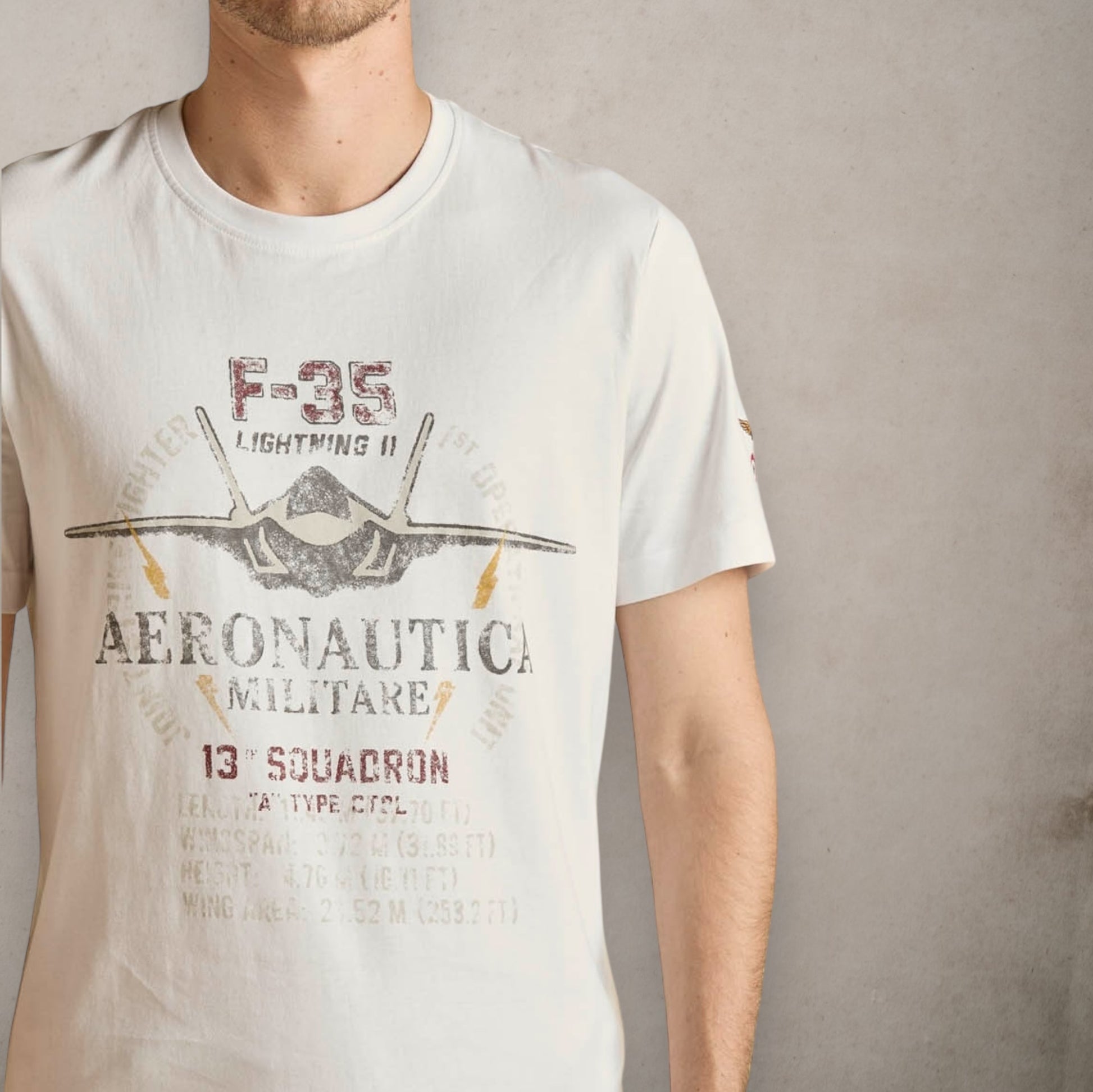 Cotton T-Shirt F35 Print - Vaturi