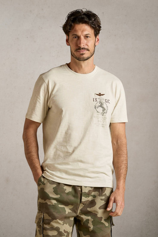 Cotton T-shirt IX Fighter Group Ice - Vaturi