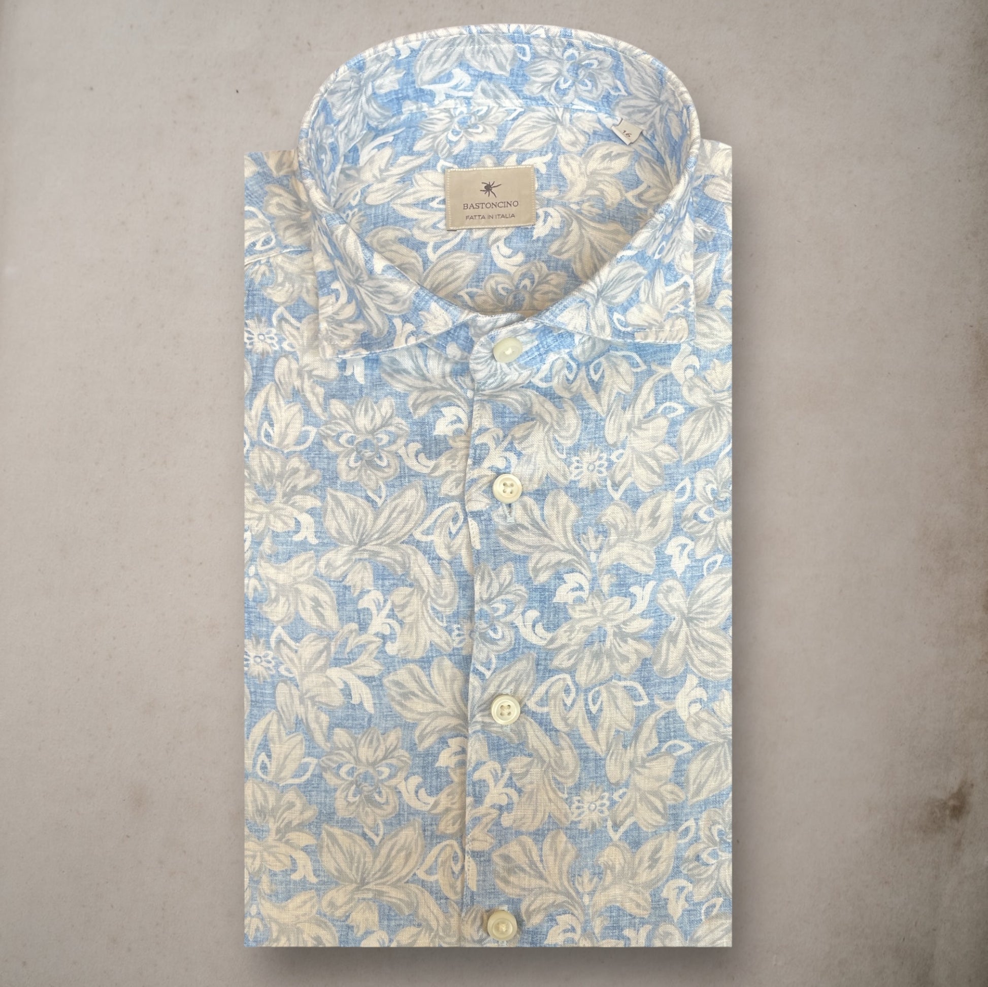 Cotton Shirt Samir  Light Nav - Vaturi