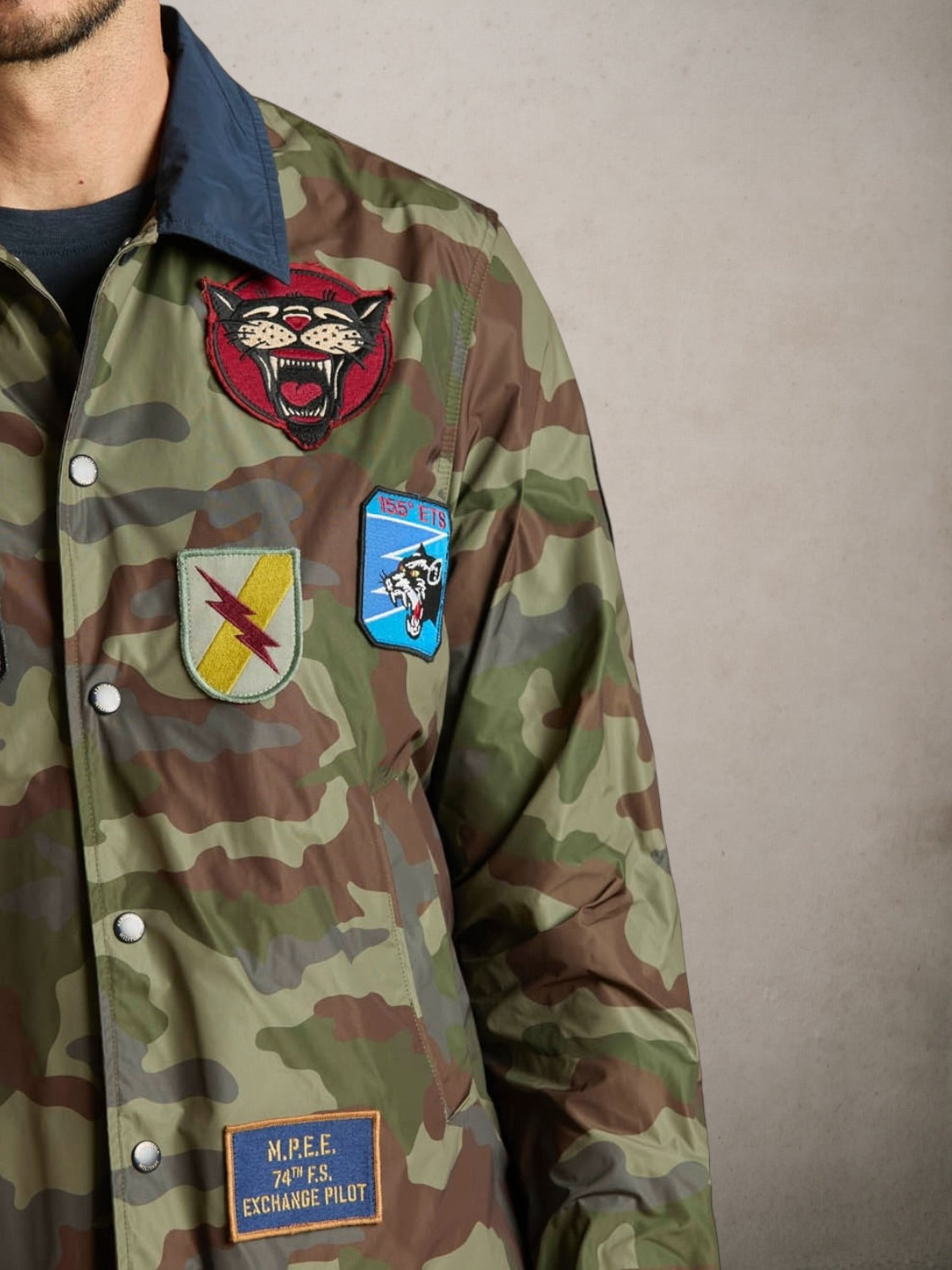 Packable camouflage coach jacket - Vaturi