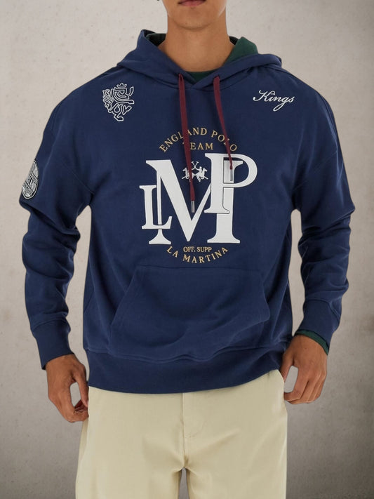 French  Navy Terry Hoodie - Bartolomeo