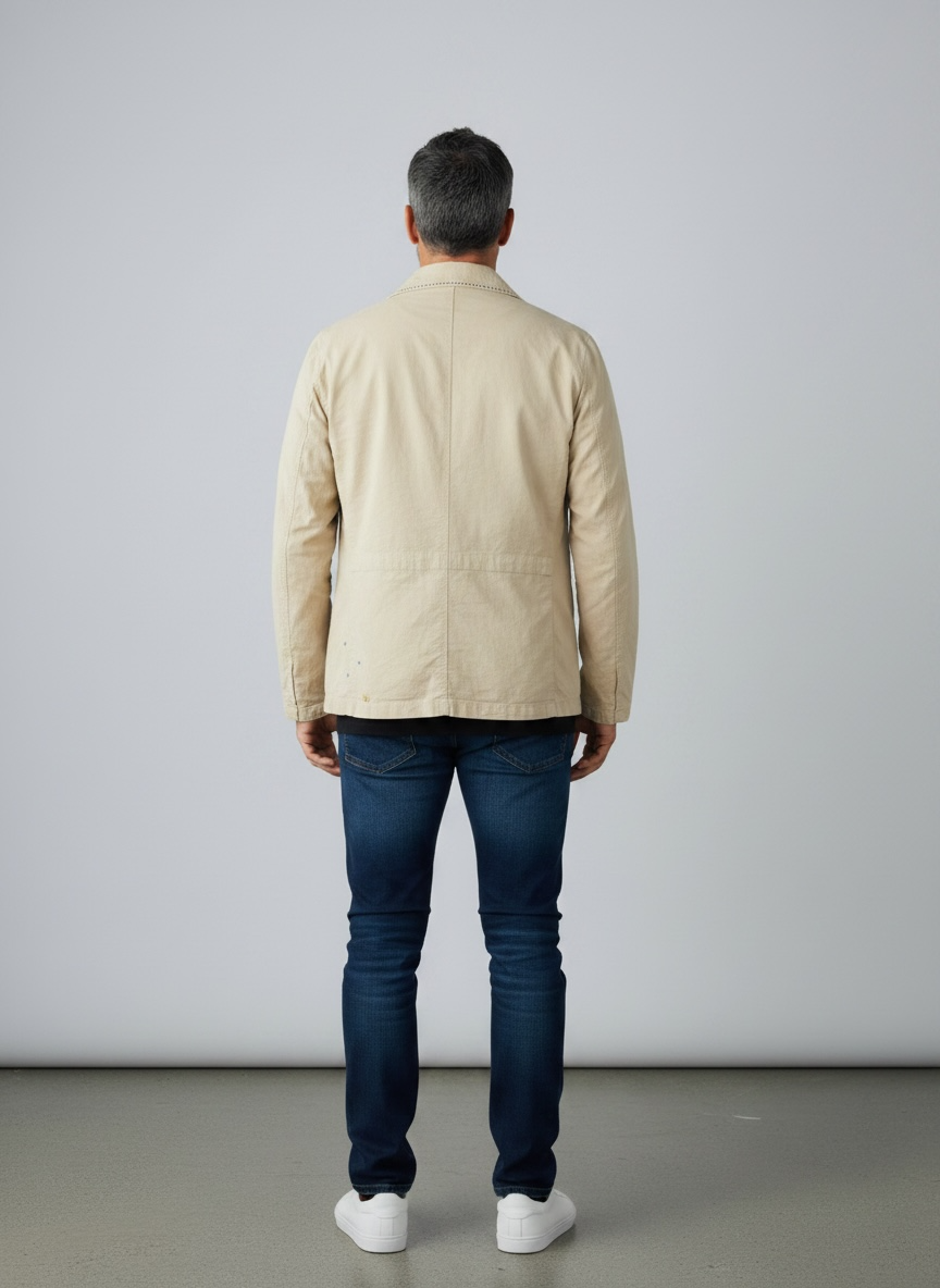 Jacket  Micro Flowers Milk