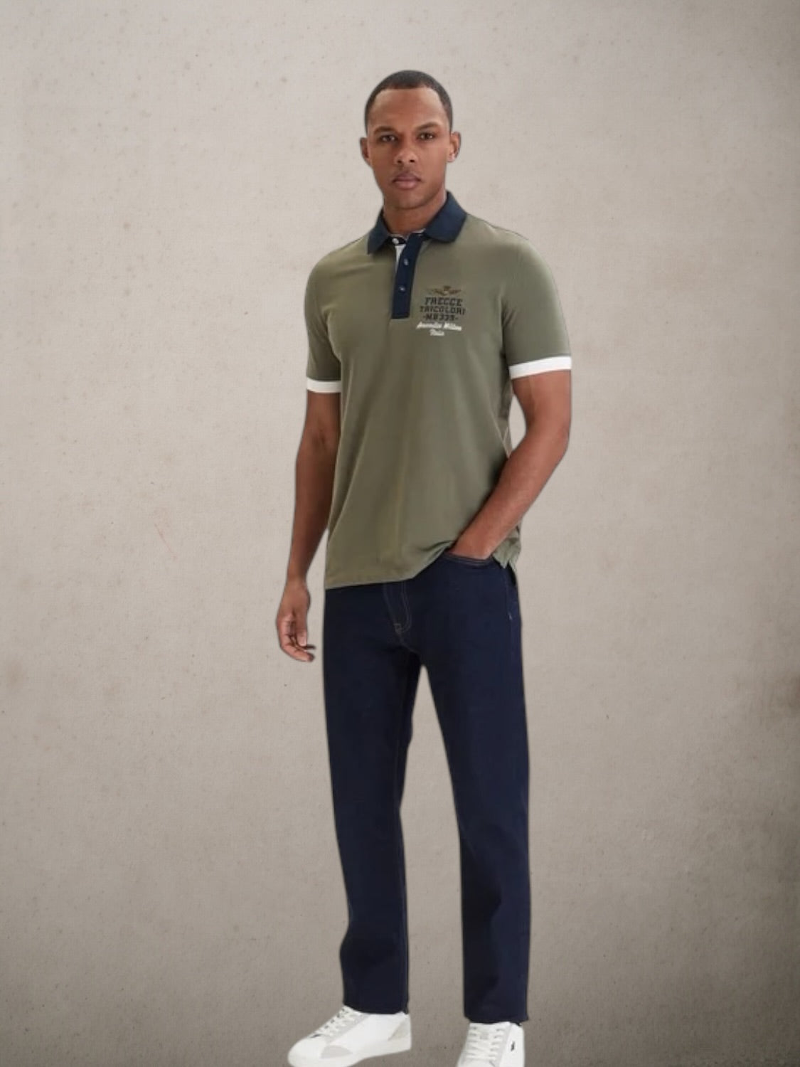 Polo Shirt With Frecce Tricolori Green MB 339 - Vaturi