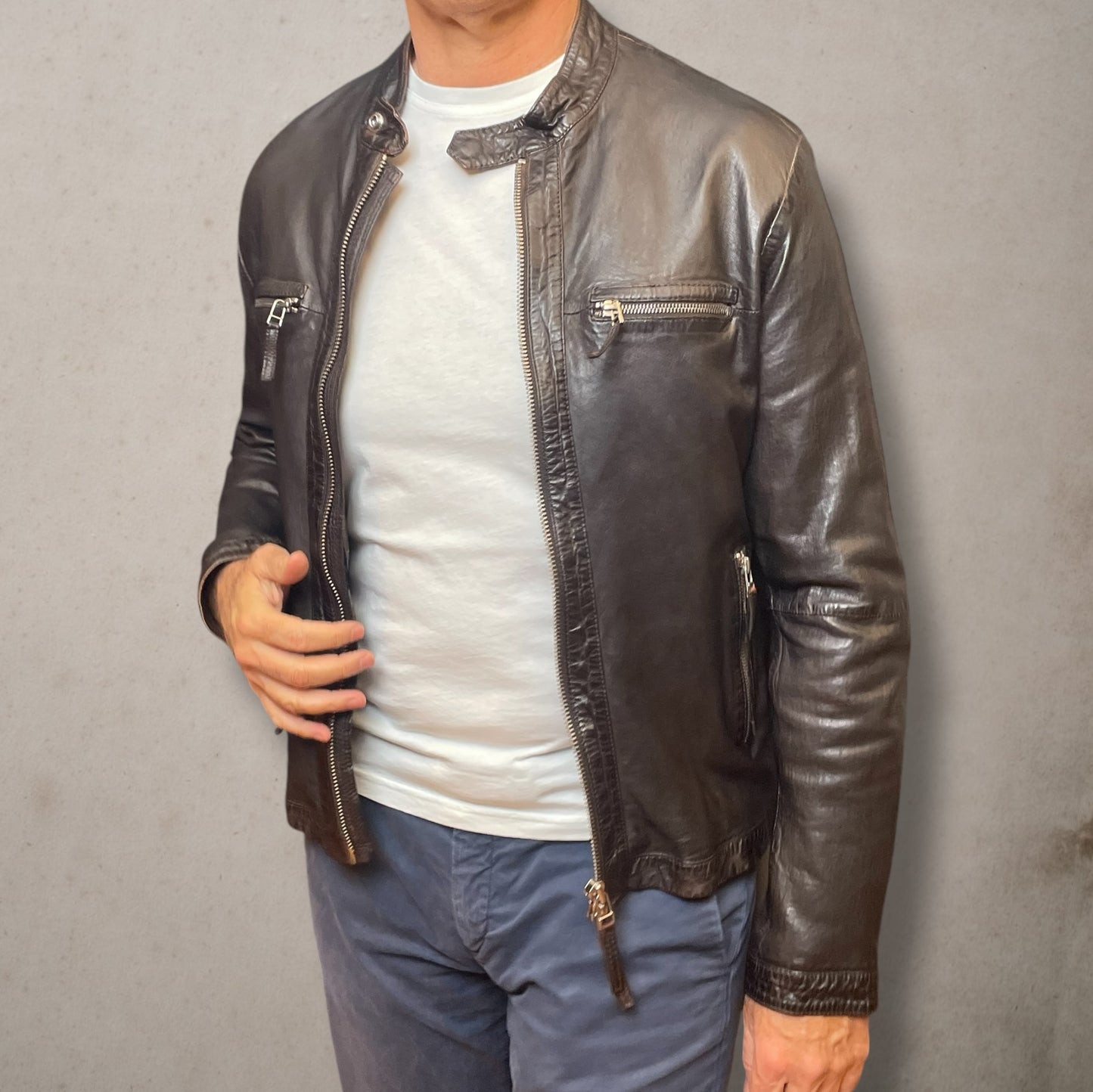 Brown Biker Stright