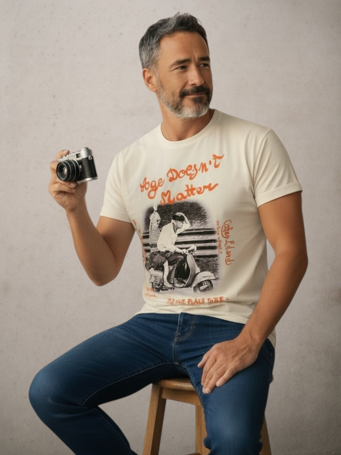 T-shirt Age Doesn't Matter White - Vaturi