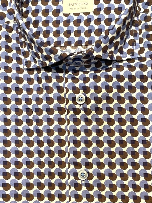 Sky Blue and Brown DropsShirt