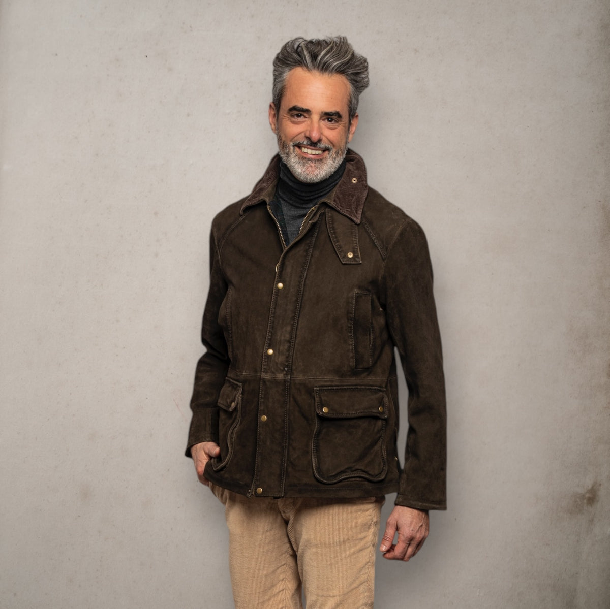 Balmoral Brown Leather Jacket - Vaturi