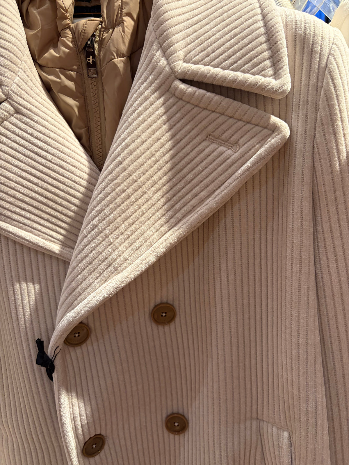 Double-breasted  Velvet Ivory Jacket