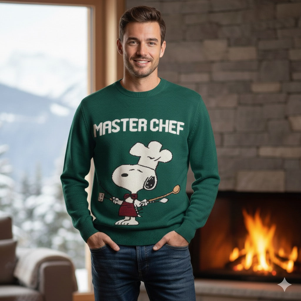 Green Sweater Snoopy Master Chef