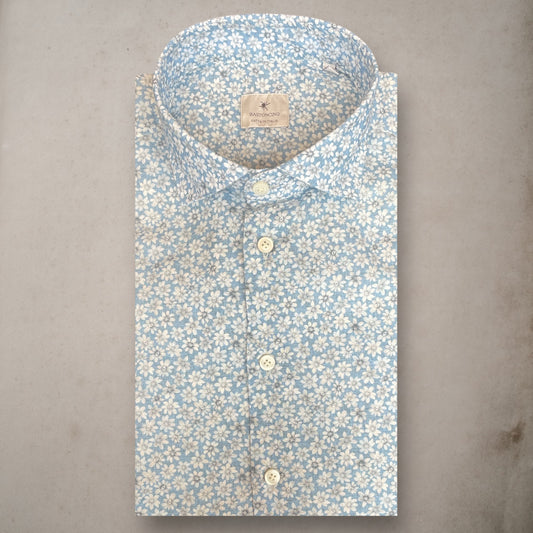 Linen Shirt Daisy Sky blu - Vaturi