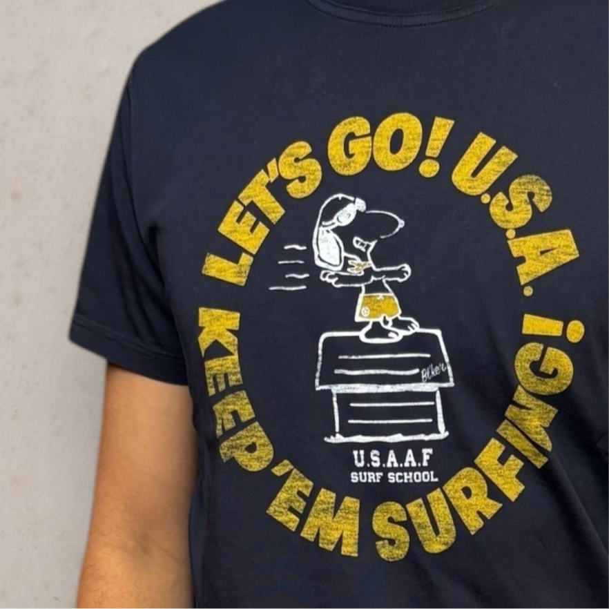 T-shirt Navy Let's Go