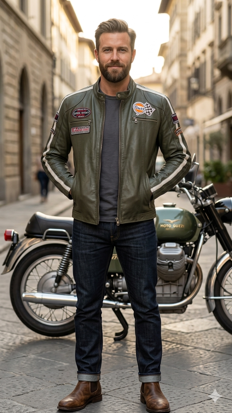 Dark Green  Biker - Vaturi
