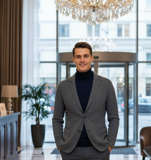 Cardigan Giacca Grigia 