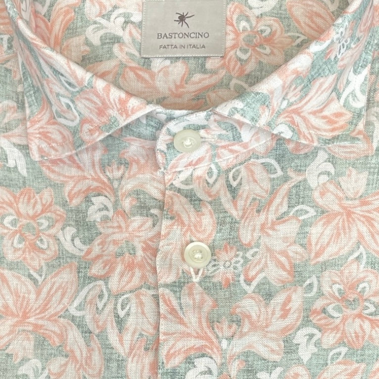 Cotton Shirt Henry Salmon - Vaturi