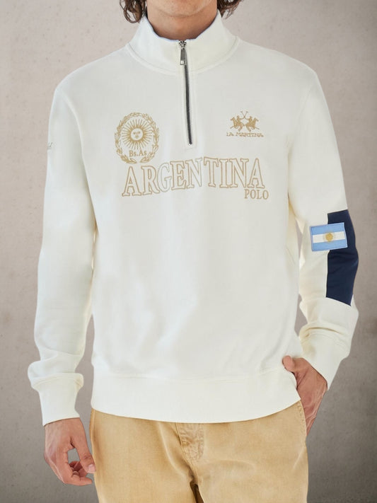 Half-zip Sweatshirt with patch - Battista
